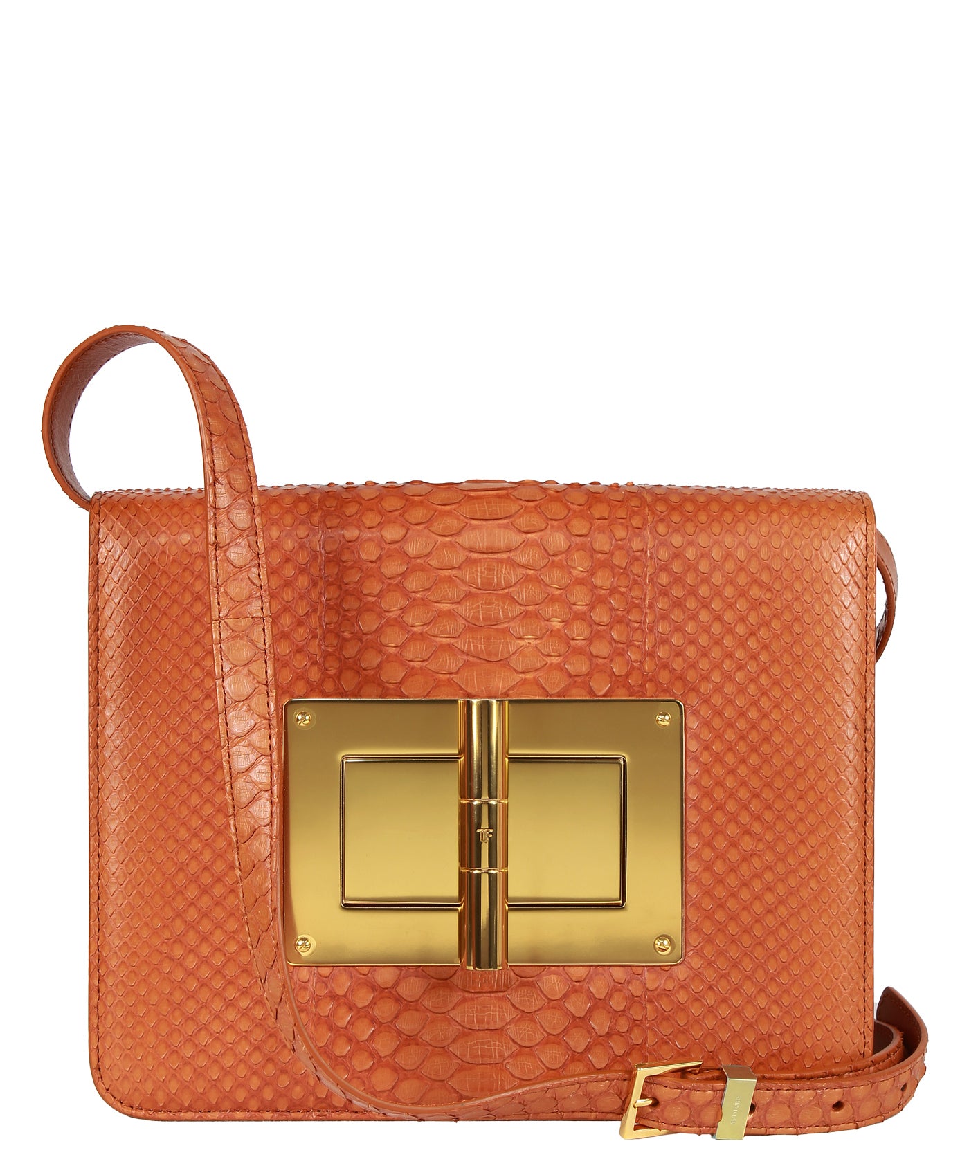 Shop Tom Ford Brown Python Medium Natalia Bag