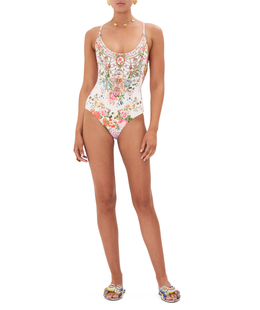 Camilla Sew Yesterday Scoop Neck One Piece Swimsuit With Buttons 00028333