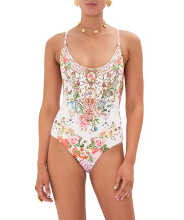 Camilla Sew Yesterday Scoop Neck One Piece Swimsuit With Buttons 00028333