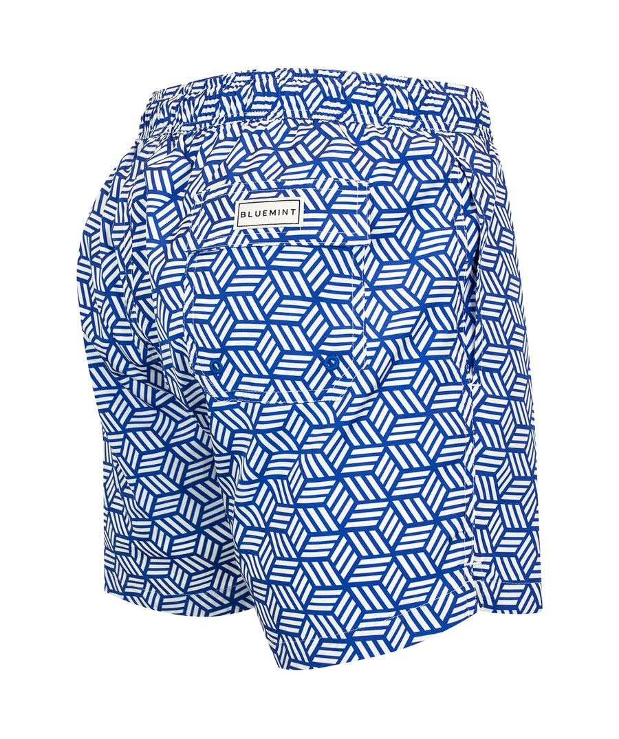 BLUEMINT Logan Blue Cube Swim Shorts LOGAN