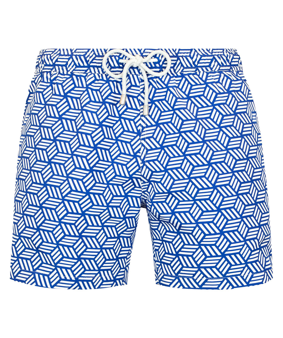 BLUEMINT Logan Blue Cube Swim Shorts LOGAN