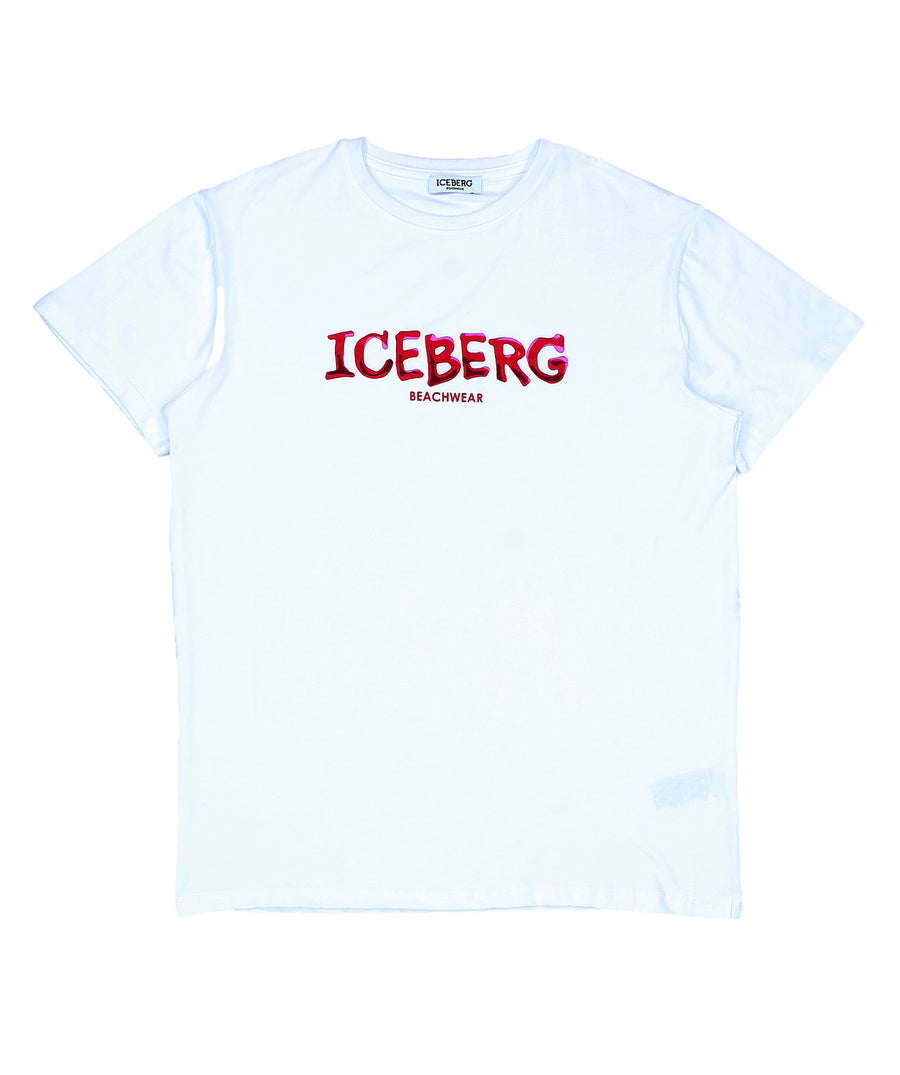 ICEBERG Vertical T-Shirt ICE25MTS01 – A stylish t-shirt featuring a bold vertical logo design, premium fabric, and a comfortable fit for a modern casual look