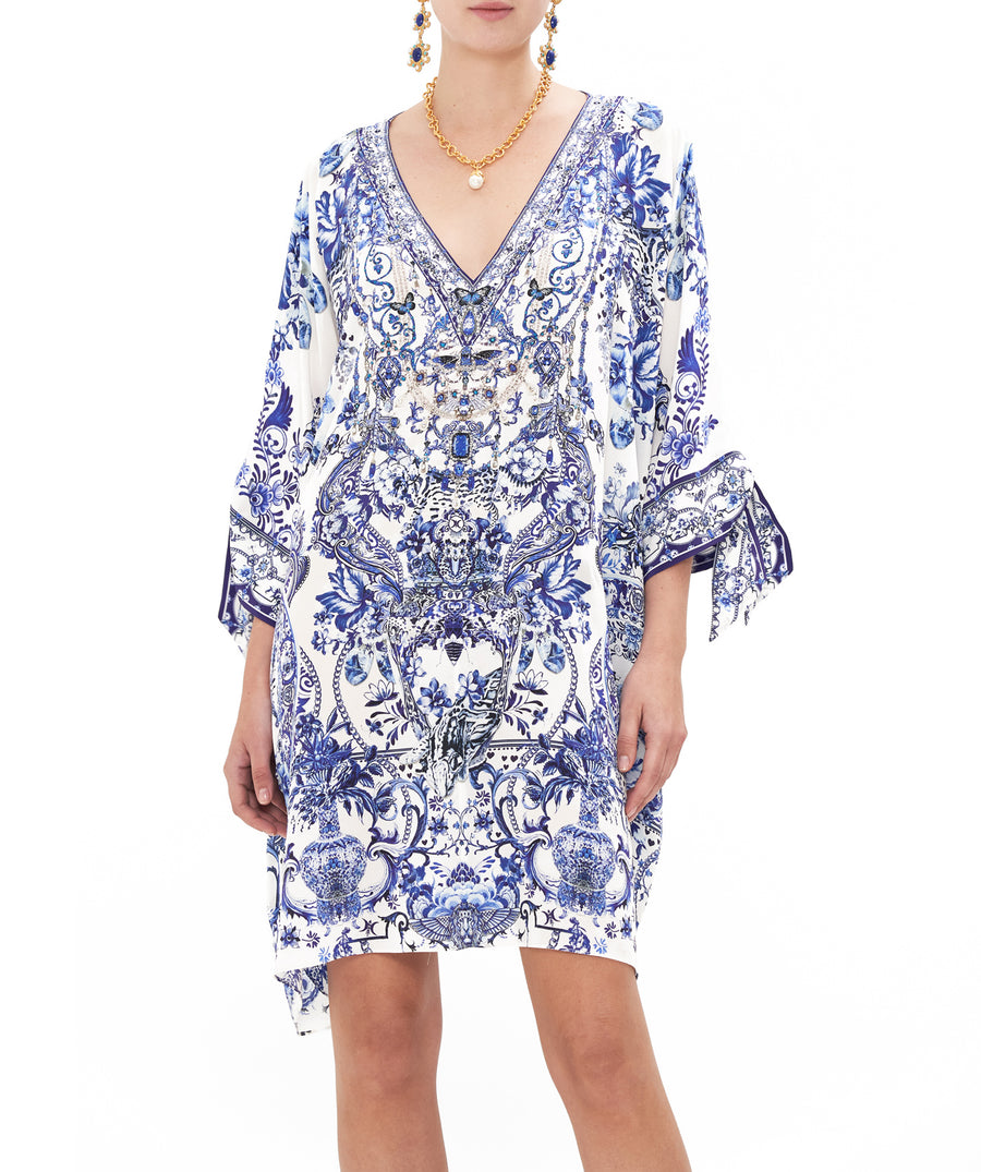 CAMILLA Glaze and Graze Tie Sleeve Short Kaftan 00027179