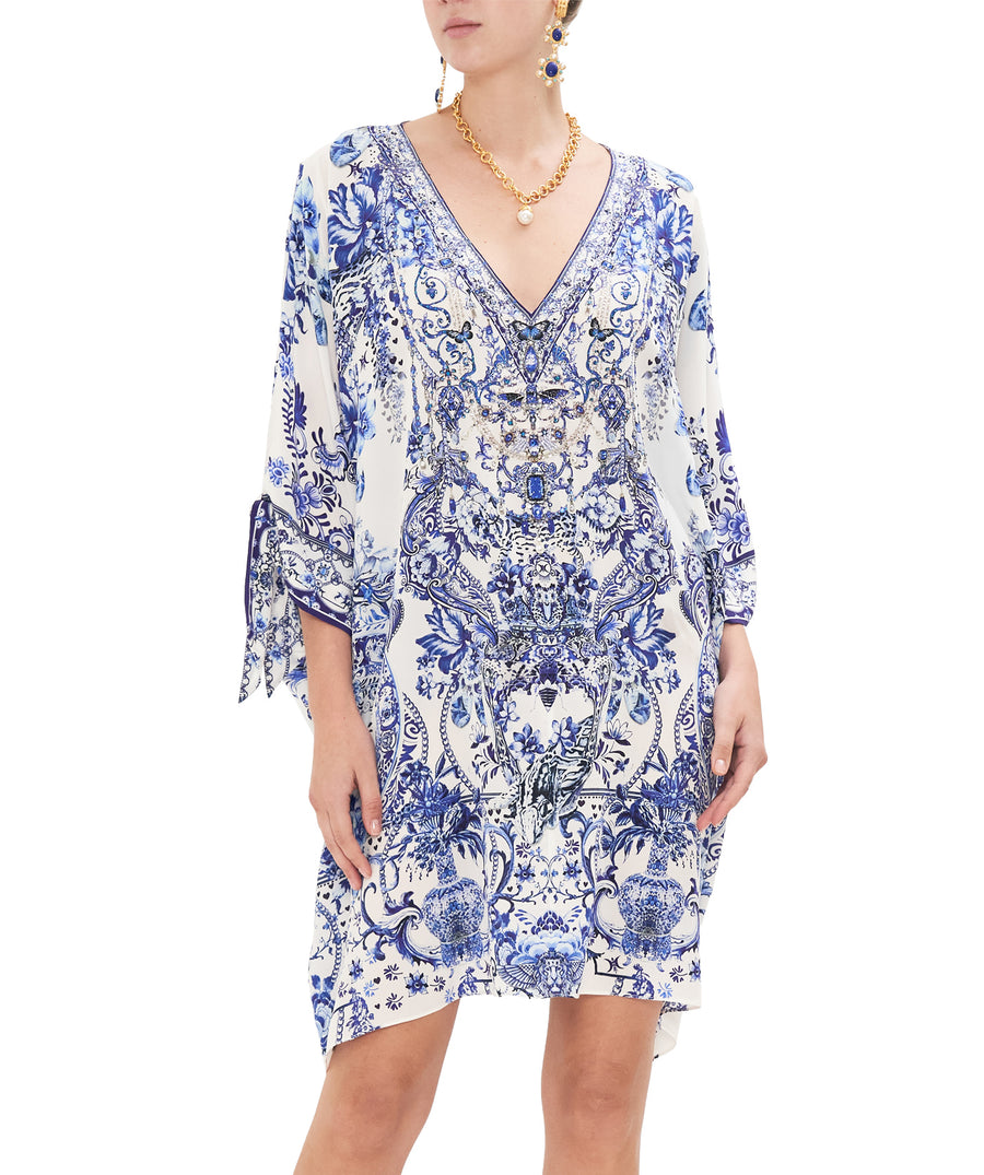 CAMILLA Glaze and Graze Tie Sleeve Short Kaftan 00027179