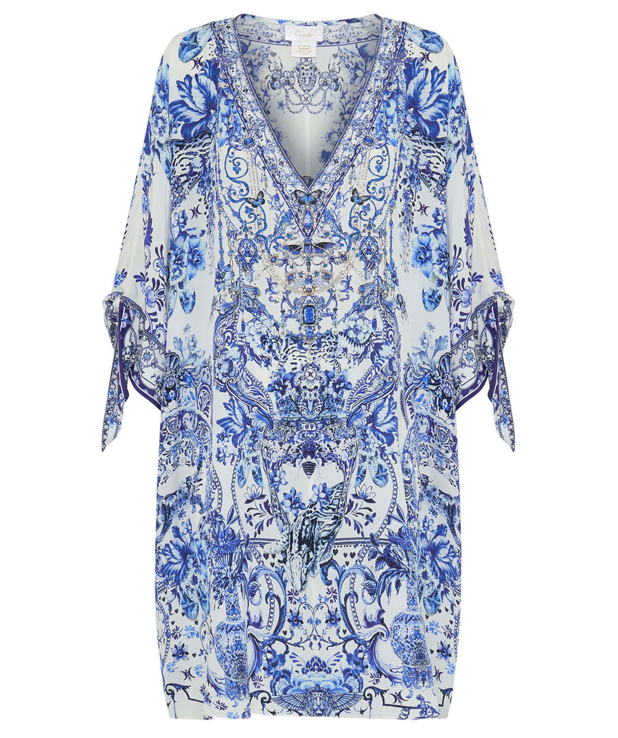 CAMILLA Glaze and Graze Tie Sleeve Short Kaftan 00027179