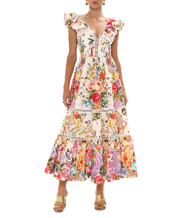 Camilla Sew Yesterday Tiered Dress With Neck Frill 00028380