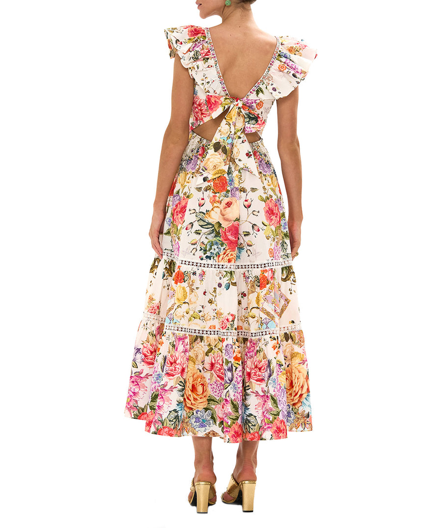 Camilla Sew Yesterday Tiered Dress With Neck Frill 00028380