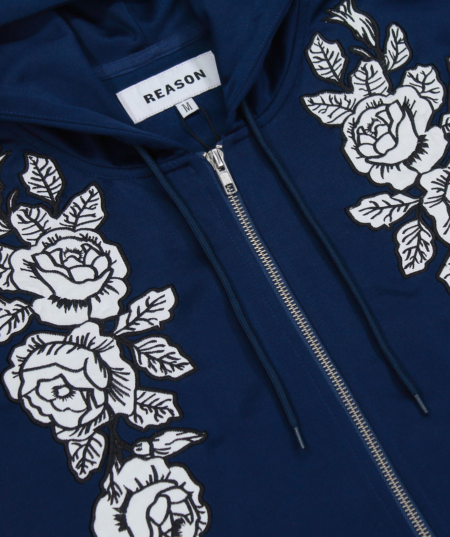 REASON CLOTHING Roses Track Hoodie K1-82-03