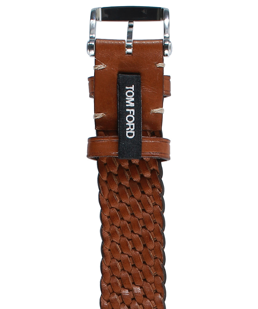 TOM FORD  TFS001 Braided Calf Leather Watch Strap TFS001-005-02