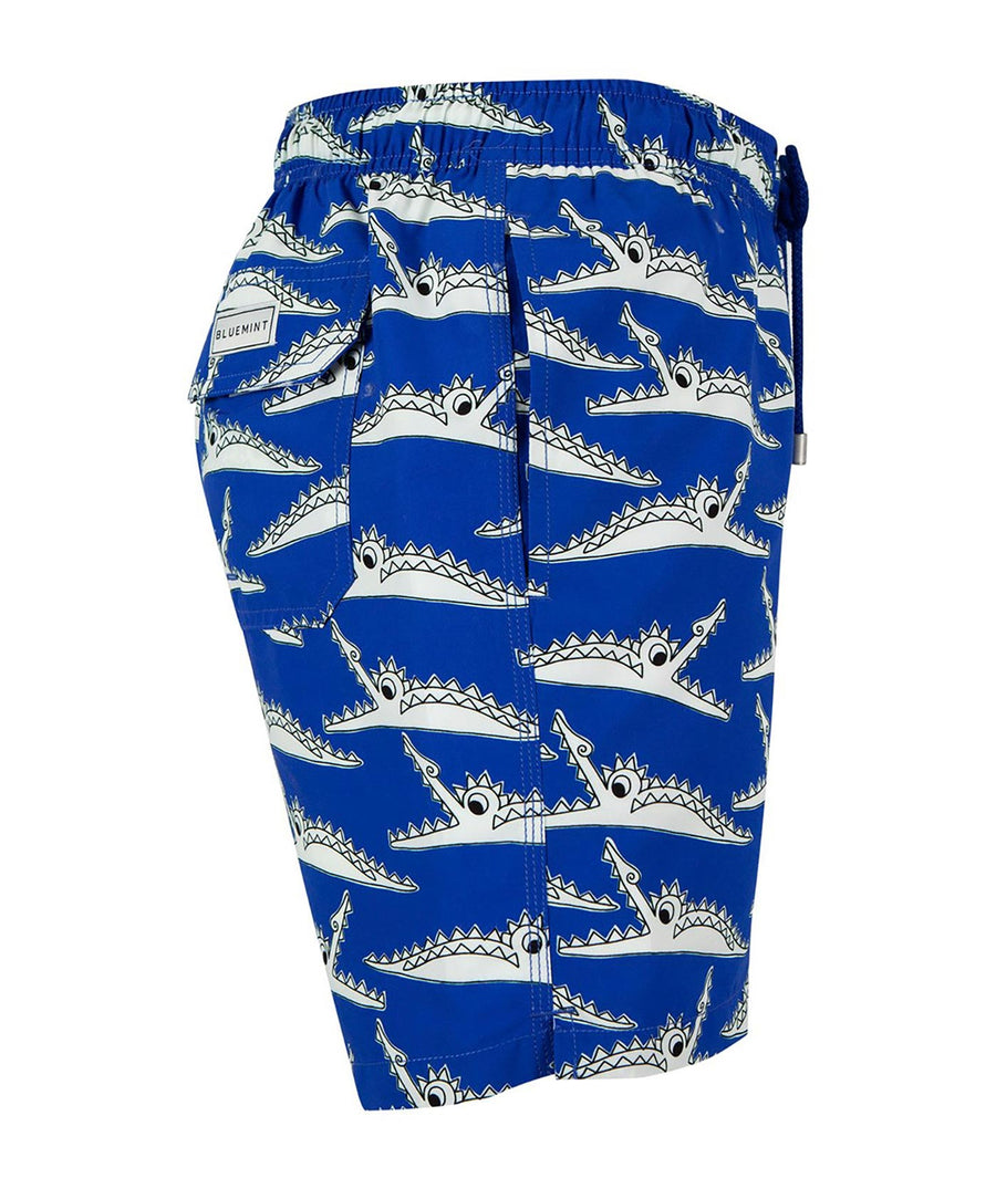 BLUEMINT  Arthus Stretch Blue Crocodile Swim Shorts ARTHUS STRETCH