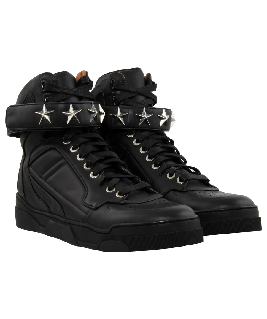 GIVENCHY  Tyson Star Leather High Top Sneakers BE08034005