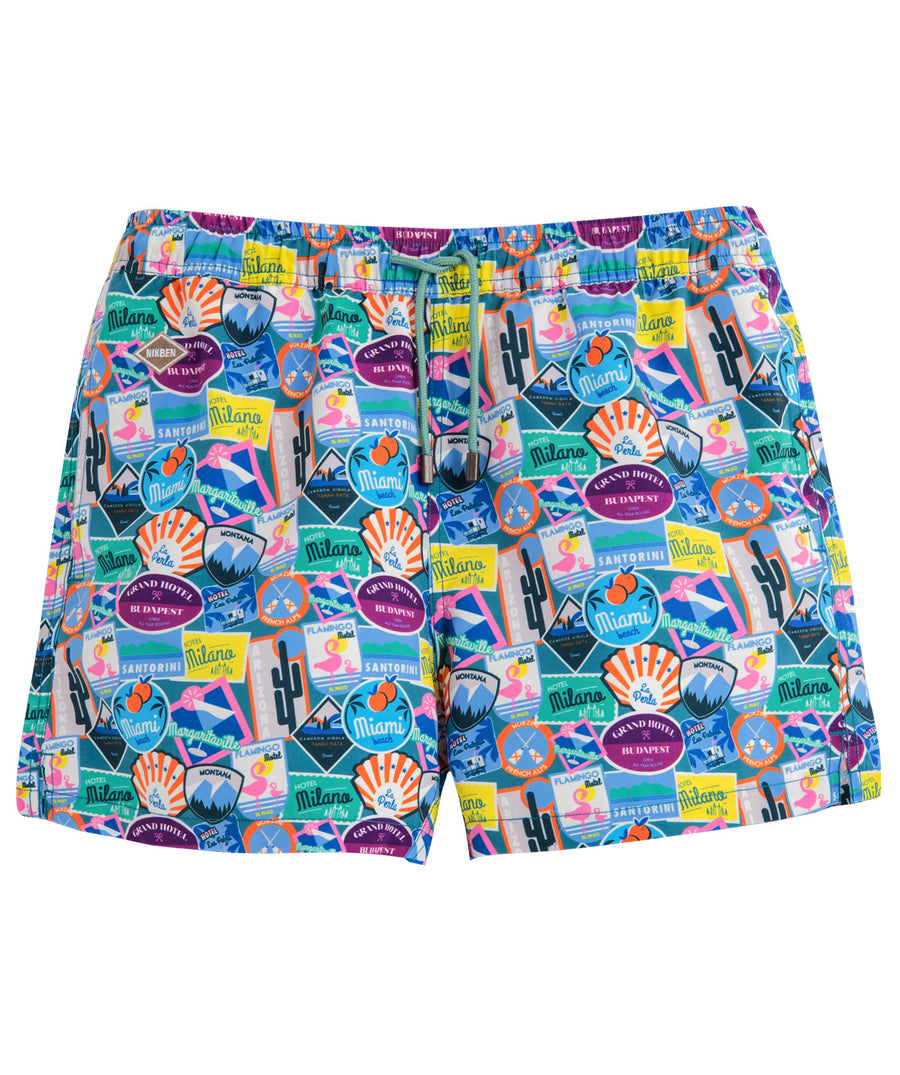 NIKBEN  City Sticker Swim Shorts 1040