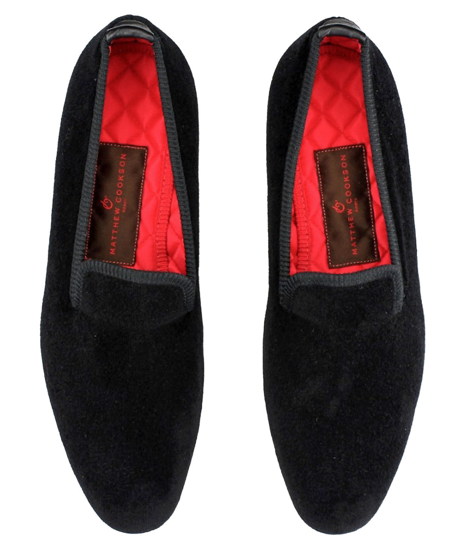 MATTHEW COOKSON  Classic Velvet Slippers 120MTWPLN