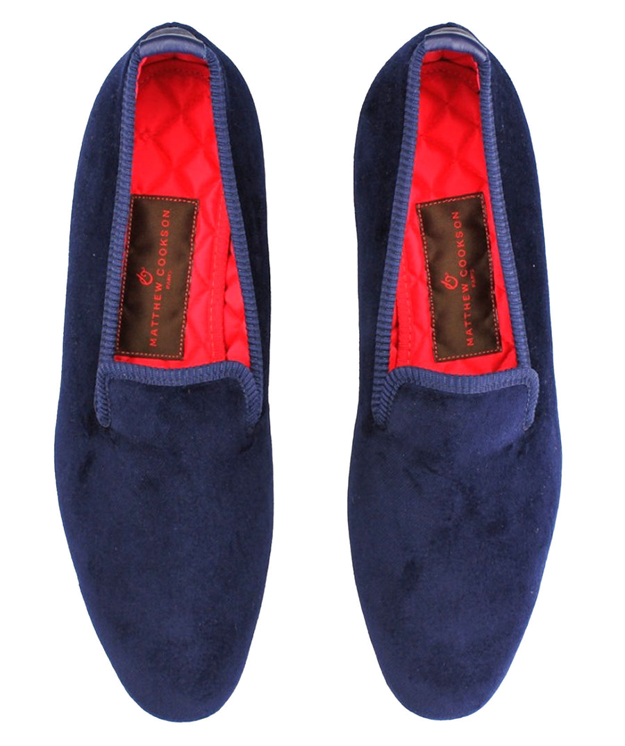 MATTHEW COOKSON  Classic Velvet Slippers 120MTWPLN