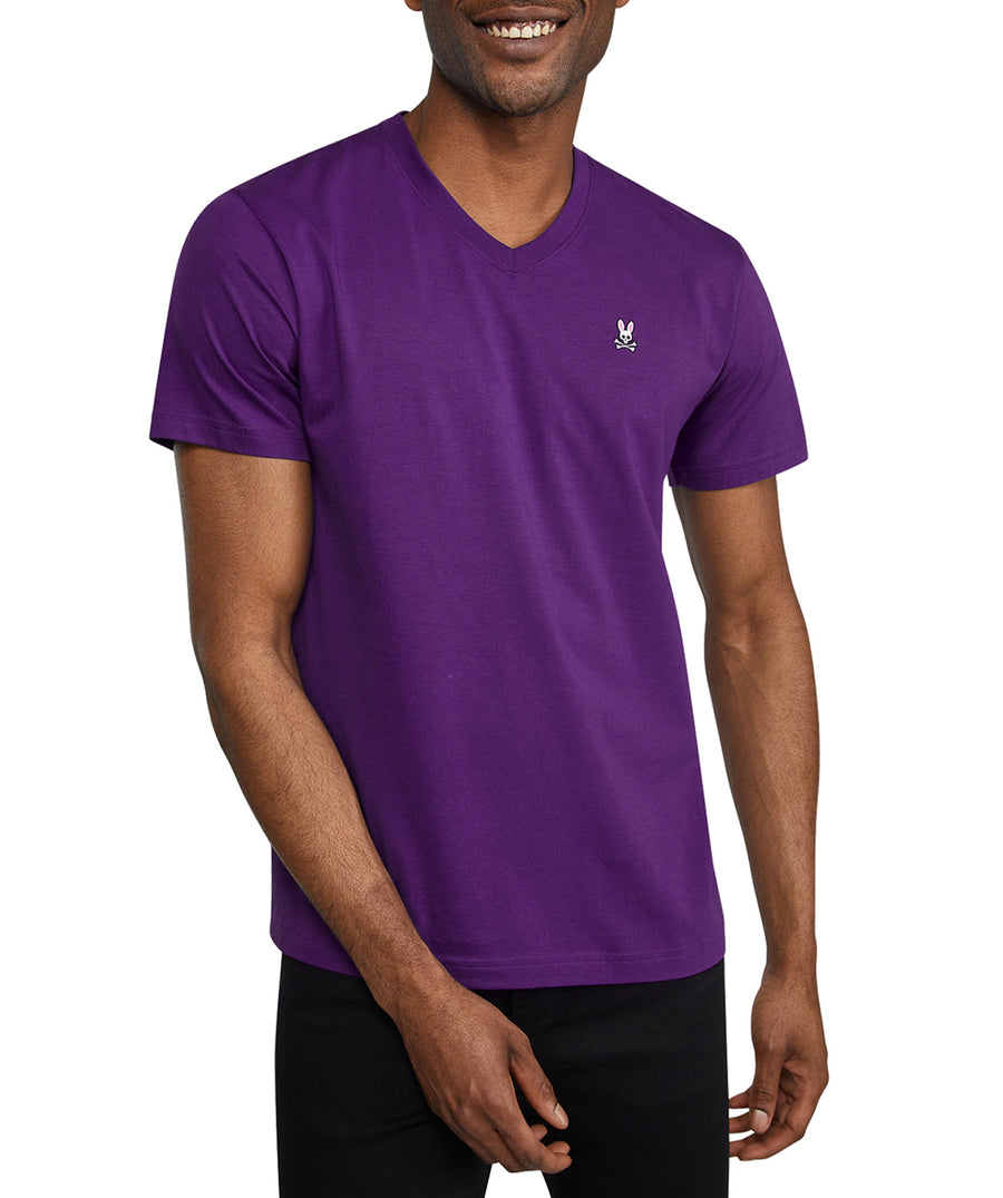 V-neck T-shirt Regular fit - Purple - Men