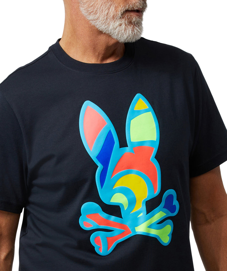 PSYCHO BUNNY  Hilsboro Multi Color Bunny T-Shirt B6U112W1PC