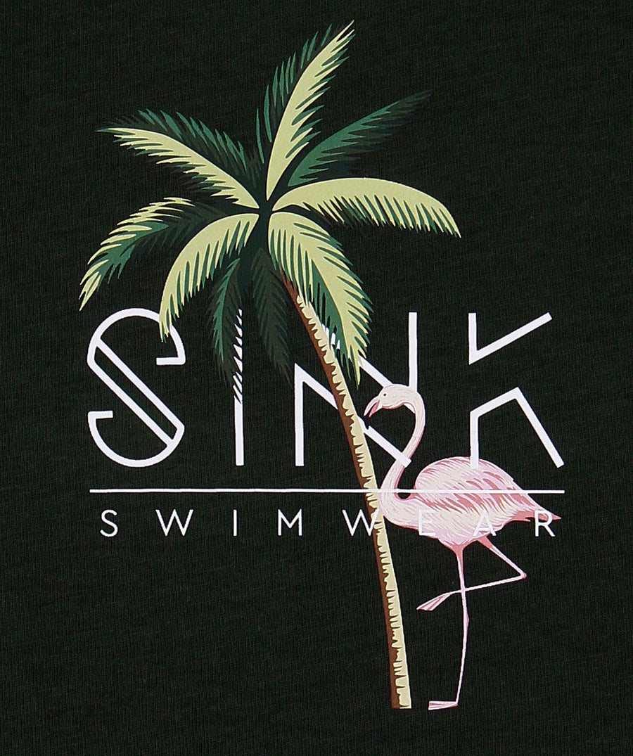 SINK  Pink Palm T-Shirt SINKT10008