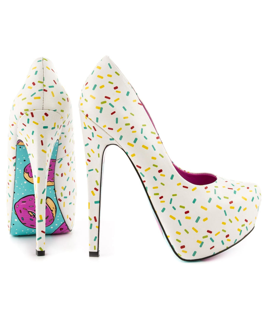 TAYLOR SAYS  Glazed Sprinkle Leather Platforms 100TLRGLAZED