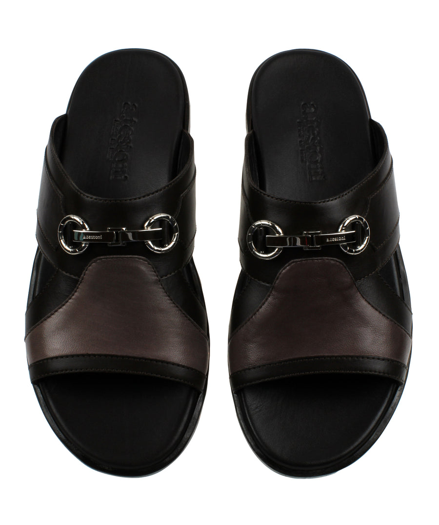 A. TESTONI  Classic Calf and Napa Leather Sandals 125AT10S1490