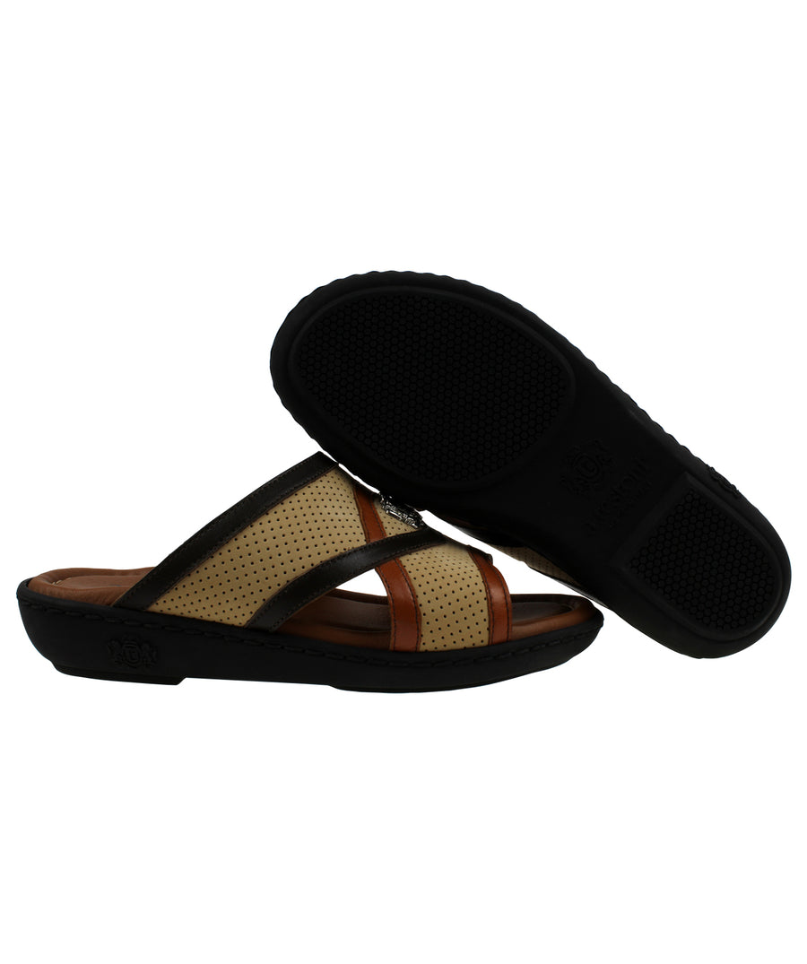 A. TESTONI  Performance Nabuk & Napa Leather Sandals 125AT10S1475